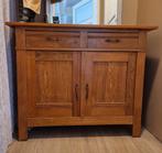 Houten dressoir, 2 lades en 2 deurtjes, Ophalen, 100 tot 150 cm, Zo goed als nieuw, 25 tot 50 cm