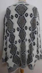 Feestelijk lekker zacht en warm beige/zwart print vest! L/XL, Verzenden, Zo goed als nieuw, Maat 42/44 (L), Zwart