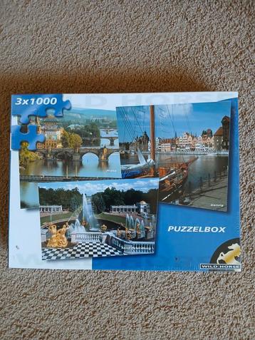 Puzzel 3x 1000 stukjes, nieuw in doos beschikbaar voor biedingen