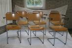 6 Mat Chroom Gispen 201 Dutch Originals Stoelen Beuken, Huis en Inrichting, Ophalen, Overige kleuren, Sales@dutchoriginals.com