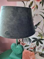 Woonaccessoires decoratie groen oud roze bijzettafeltje lamp, Gebruikt, Ophalen