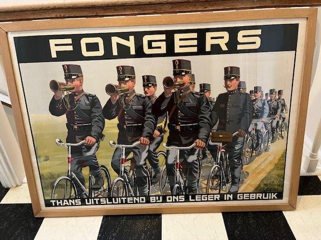 Fongers Affiche uit 1910 in uitzonderlijke conditie!, Verzamelen, Merken en Reclamevoorwerpen, Gebruikt, Reclamebord, Ophalen