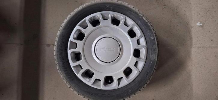Winterbanden met velgen Fiat 500, Auto-onderdelen, Banden en Velgen, Banden en Velgen, Winterbanden, 15 inch, 195 mm, Personenwagen