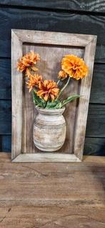 Wandborden houten pot in lijst, Ophalen of Verzenden, Nieuw