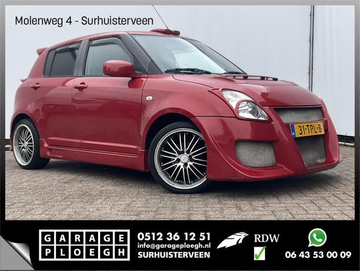 Suzuki Swift 1.3 Red Chili Vibe Airco Body-Kit Uniek UITSTRA, Auto's, Suzuki, Bedrijf, Te koop, Swift, ABS, Airbags, Airconditioning