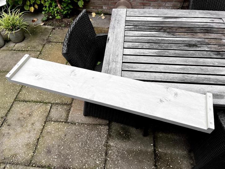 Steigerhout plank met opstaande randen 109x19x3cm, Doe-het-zelf en Verbouw, Hout en Planken, Zo goed als nieuw, Plank, Steigerhout