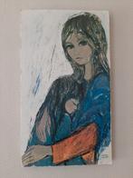Vintage prent moeder met kind, Ophalen of Verzenden, Minder dan 50 cm, Schilderij, Minder dan 50 cm