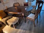 Mooie uitschuifbare tafel ! Hout antiek vintage., Ophalen, Gebruikt, 50 tot 100 cm, Antiek vintage