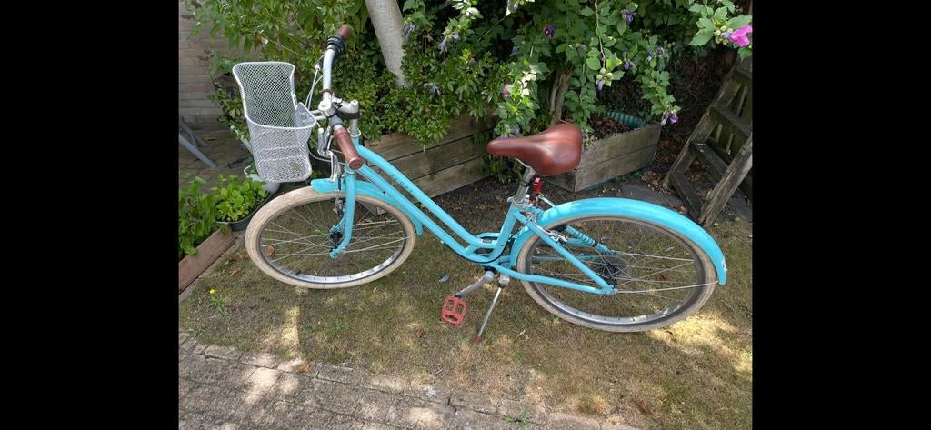 Fiets van de decathlon elops, lichtblauw 24 inch banden, Minder dan 47 cm, Ophalen, Zo goed als nieuw, Staal