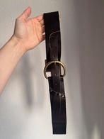 Vintage Y2K donker bruine lederen riem met grote gesp, Kleding | Dames, Riemen en Ceinturen, Vintage, Vintage, 90 tot 100 cm, Heupriem