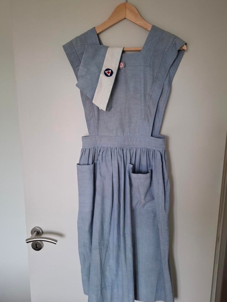 WW2 Rode Kruis Vrijwilliger Jurk - Maat M met Hoofddeksel, Ophalen of Verzenden, Overige soorten, Amerika, Kleding of Schoenen
