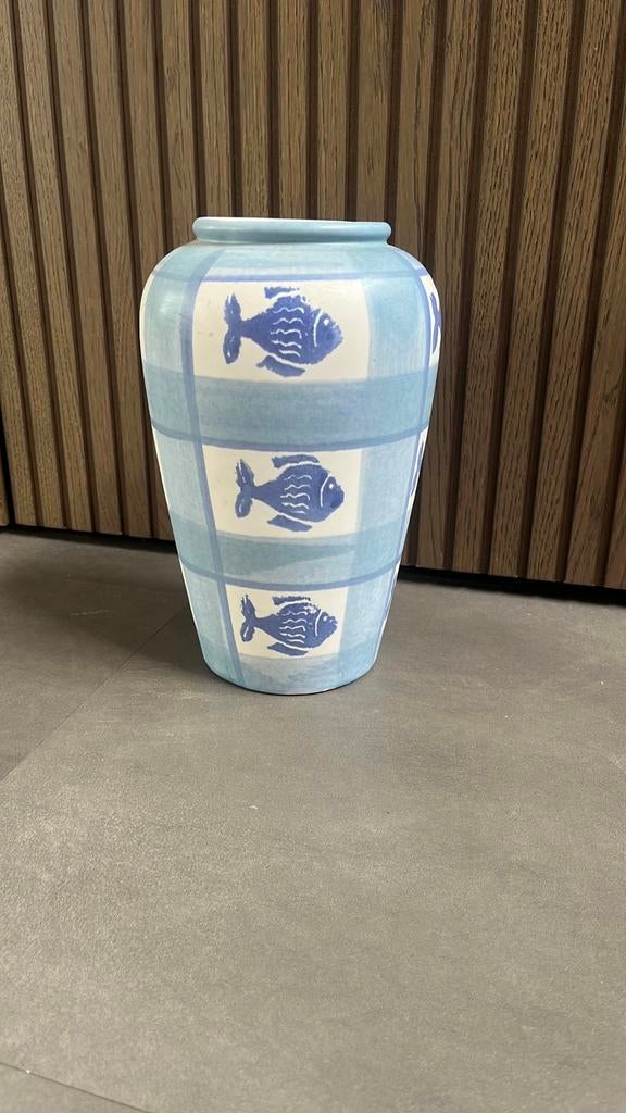 Vintage West Germany vaas – vis decor – 504-24 – 60s/70s, Antiek en Kunst, Antiek | Vazen, Ophalen of Verzenden