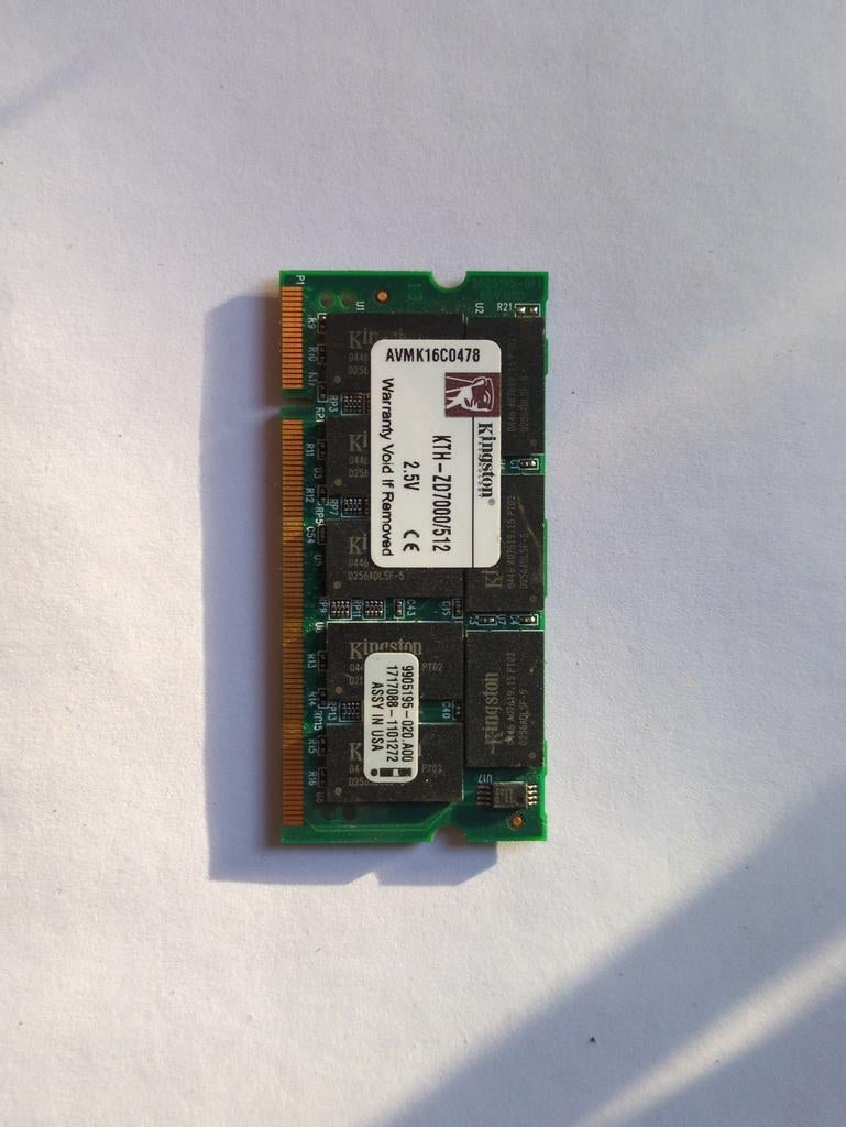 Kingston 512MB DDR2 SODIMM, Computers en Software, RAM geheugen, Ophalen of Verzenden, Laptop