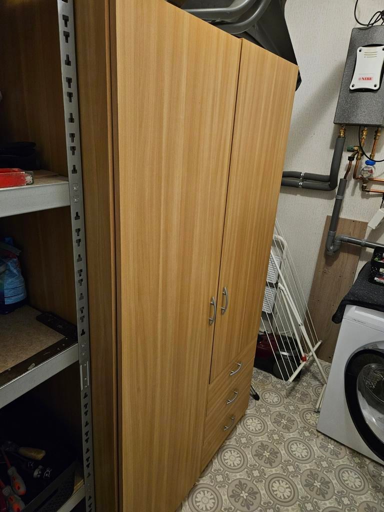 Grenen kledingkast met planken en lades, Huis en Inrichting, Ophalen