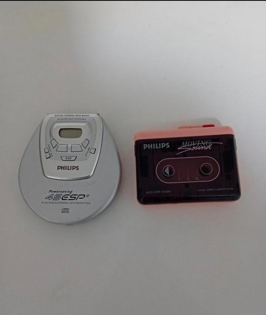 Philips Discman en Moving Sound Cassettespeler, Ophalen of Verzenden, Discman