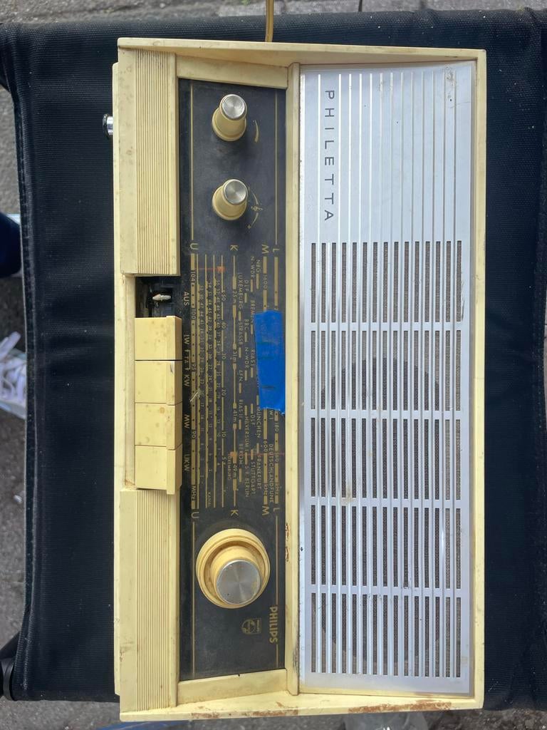 Vintage Philips Philetta Radio - Klassieke Buizenradio, Ophalen, Gebruikt, Radio