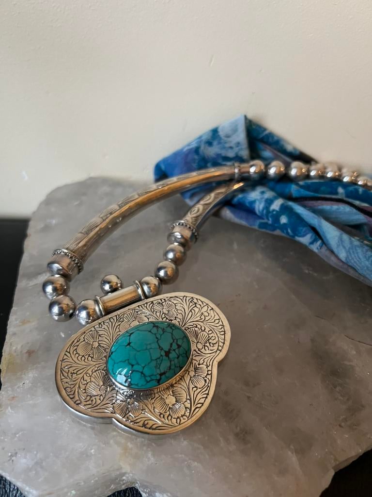 Turkoois turquoise Navajo Arizona geluk beschermt eyecatcher, Blauw, Nieuw, Ophalen of Verzenden, Met edelsteen