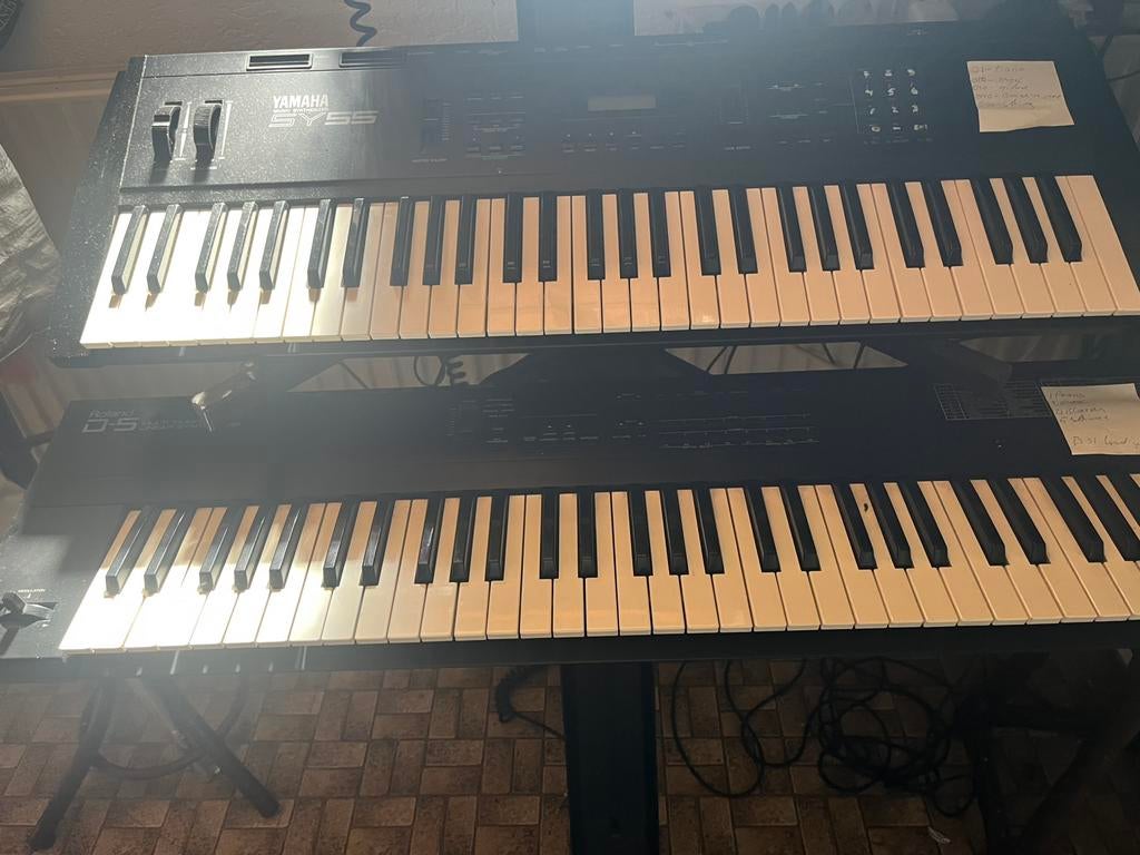 Yamaha sy55 en roland d5, Muziek en Instrumenten, Synthesizers, 61 toetsen, Yamaha, Ophalen of Verzenden, Zo goed als nieuw
