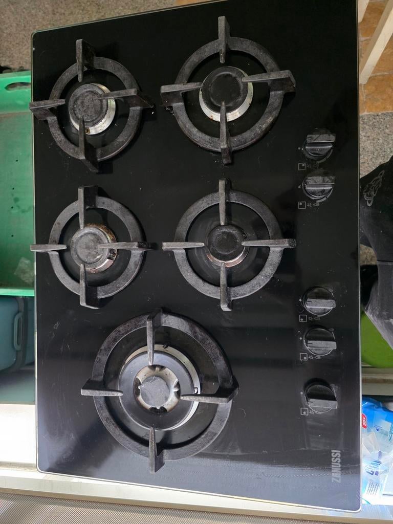 Zanussi gaskookplaat met 5 pitten, Witgoed en Apparatuur, Kookplaten, Ophalen, Gebruikt, Inbouw, Gas