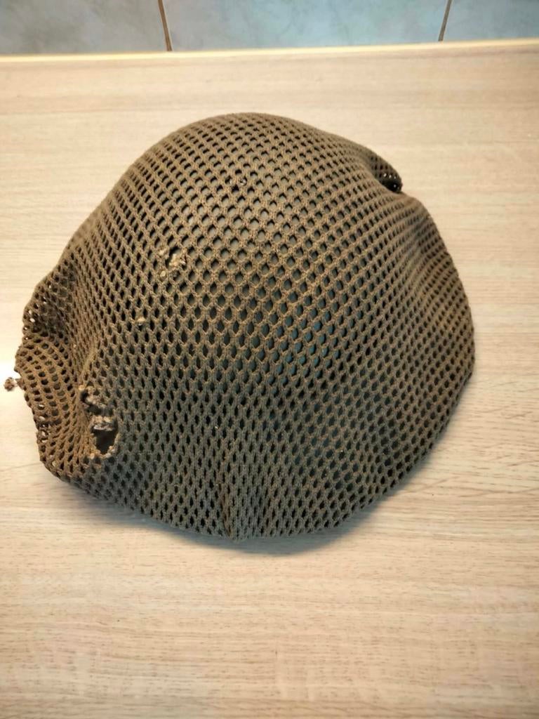 Engelse brodie 1943/1944 met netje, Verzamelen, Ophalen of Verzenden, Engeland, Helm of Baret