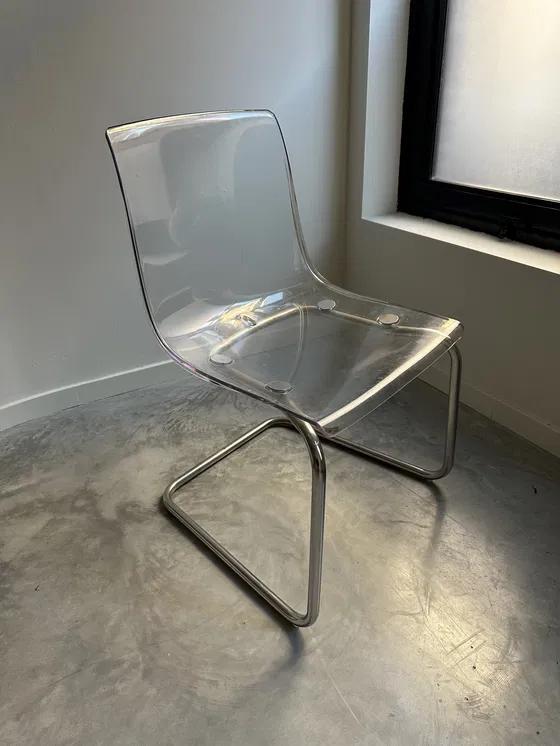 2x Ikea Tobias Stoel, Ophalen, Zo goed als nieuw, Wit