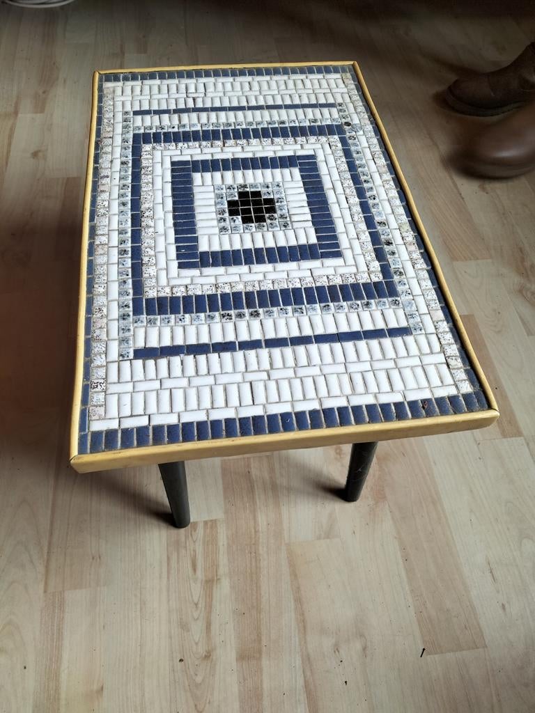 Mozaiek tafeltje te koop, Ophalen, Rechthoekig, Minder dan 50 cm