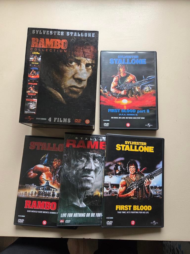 Rambo DVD Collectie - 4 Films met Sylvester Stallone, Gebruikt, Vanaf 16 jaar, Boxset, Actiethriller