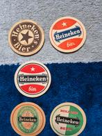 5 Oude Heineken Bierviltjes - Vintage Collectie, Verzamelen, Biermerken, Ophalen of Verzenden, Gebruikt, Viltje(s), Heineken