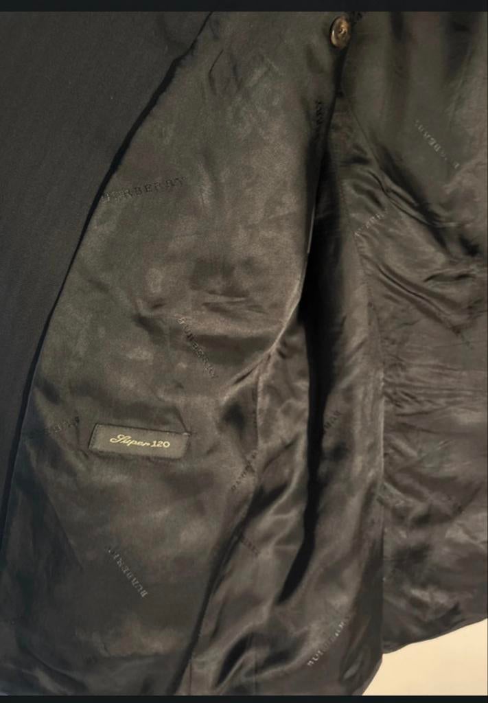 Luxe Burberry London Blazer – Super 120’s Wol, Ophalen of Verzenden, Gedragen, Overige maten, Zwart