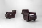Set van 2 Cassina Utrecht Fauteuils – Gerrit Rietveld (1935), Huis en Inrichting, Ophalen of Verzenden, Zo goed als nieuw, 50 tot 75 cm