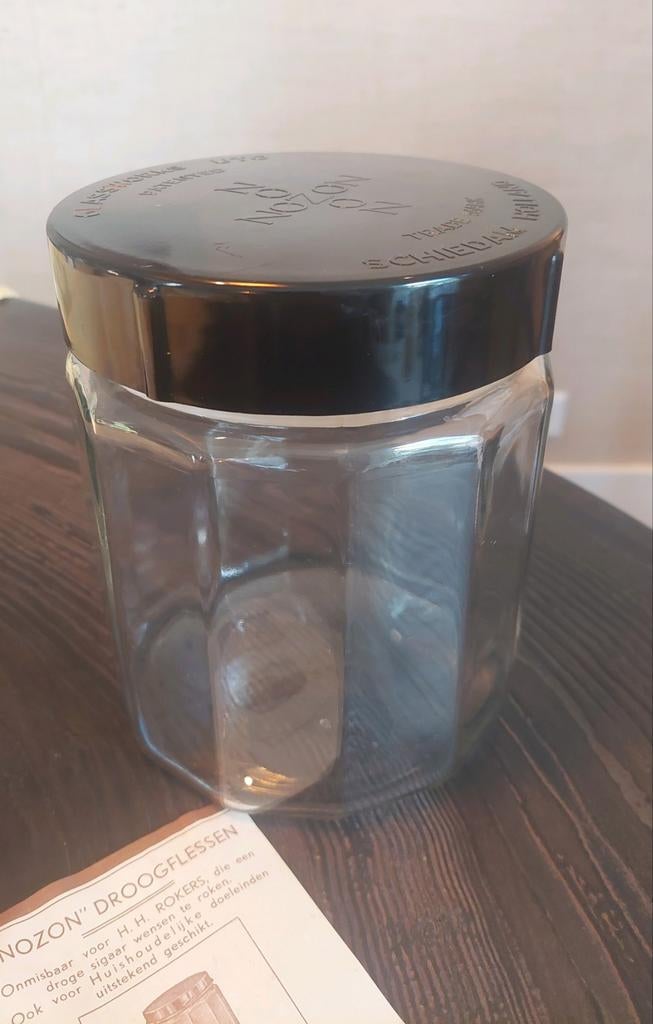 Vintage Nozon droogfles voor sigaren, Ophalen of Verzenden, Gebruikt, Tabaksdoos of Verpakking