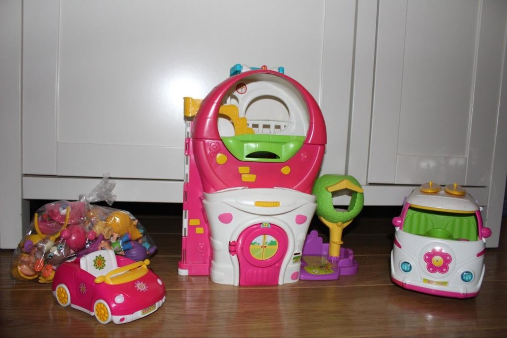 Pinypon set huis/caravan/cabrio!, Ophalen of Verzenden, Gebruikt