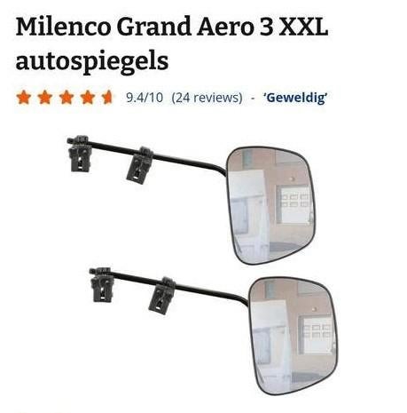 Milenco Grand Aero 3 XXL autospiegel, tas en reservespie, Caravans en Kamperen, Ophalen of Verzenden
