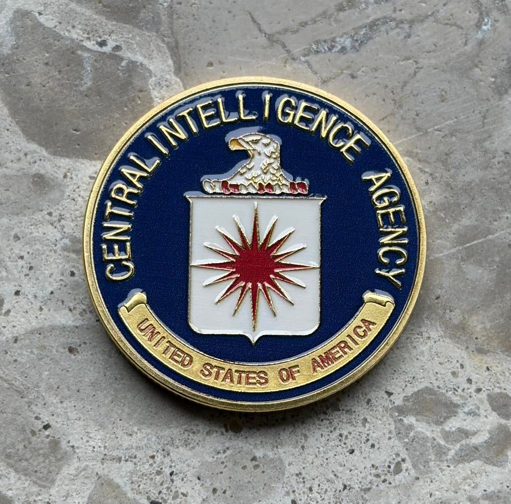 United States CIA coin, Verzamelen, Ophalen of Verzenden, Landmacht, Nederland, Embleem of Badge