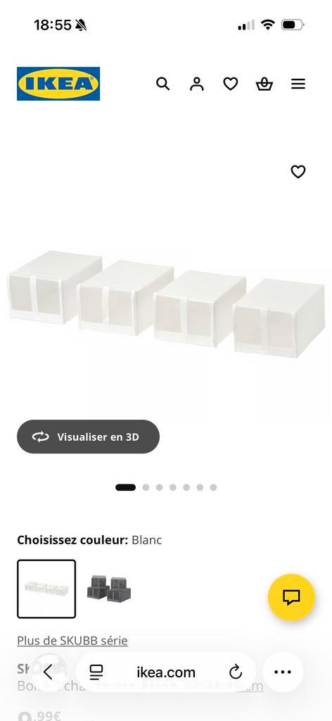 Gratis / IKEA SKUBB Opbergdozen - Set van 4, Wit, Huis en Inrichting, Kasten | Schoenenkasten, Zo goed als nieuw, Ophalen