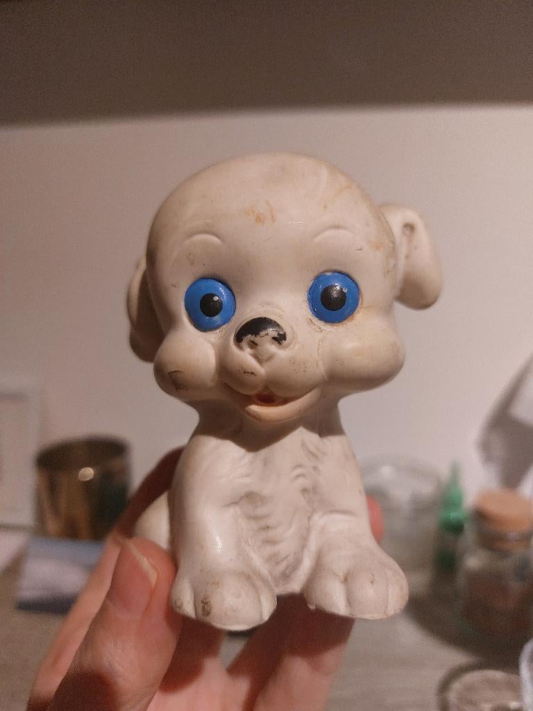 Vintage piepbeest hondje, Ophalen of Verzenden, Gebruikt
