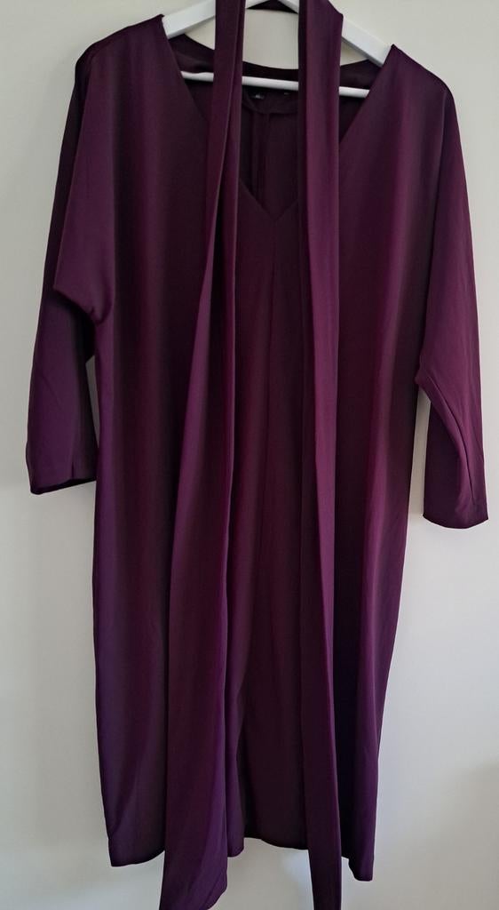 La Dress by Simone . Aubergine kleurige trvl jurk.XL, Paars, Maat 46/48 (XL) of groter, Ophalen of Verzenden, Zo goed als nieuw