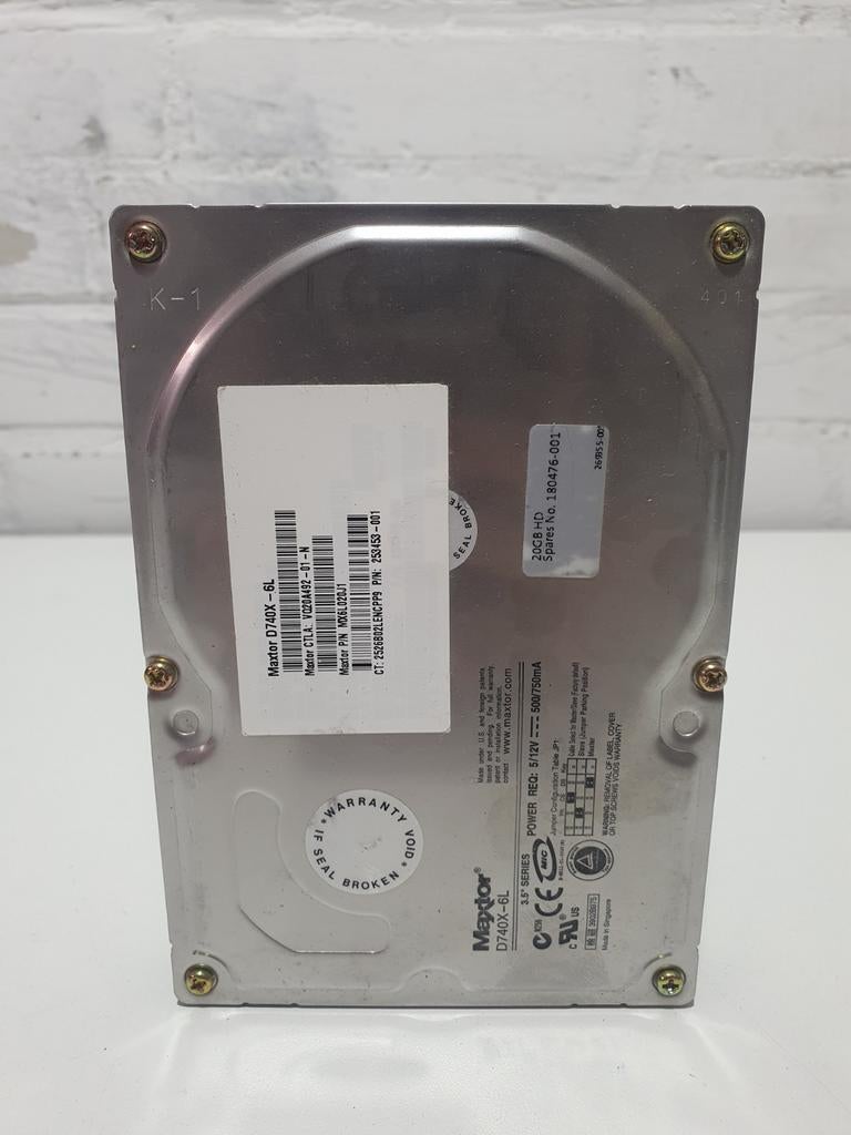 Maxtor D740X-6L – 20 GB IDE harde schijf (3,5"), Computers en Software, Harde schijven, Maxtor, Intern, Gebruikt, .