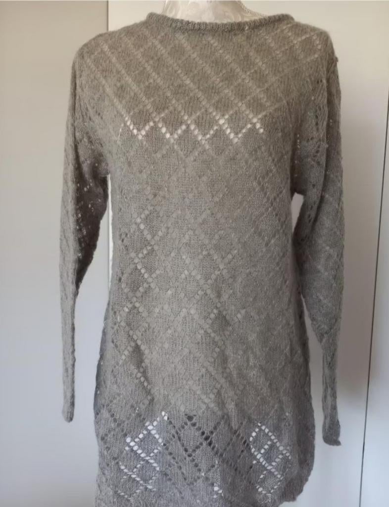 Grijze Mohair Trui, Kleding | Dames, Truien en Vesten, Verzenden, Zo goed als nieuw, Maat 42/44 (L), Grijs