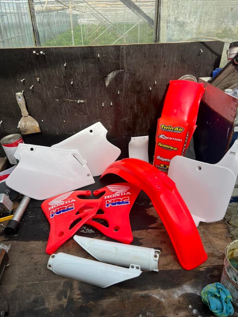 Honda CR125 plastic delen kappen, Motoren, Ophalen of Verzenden