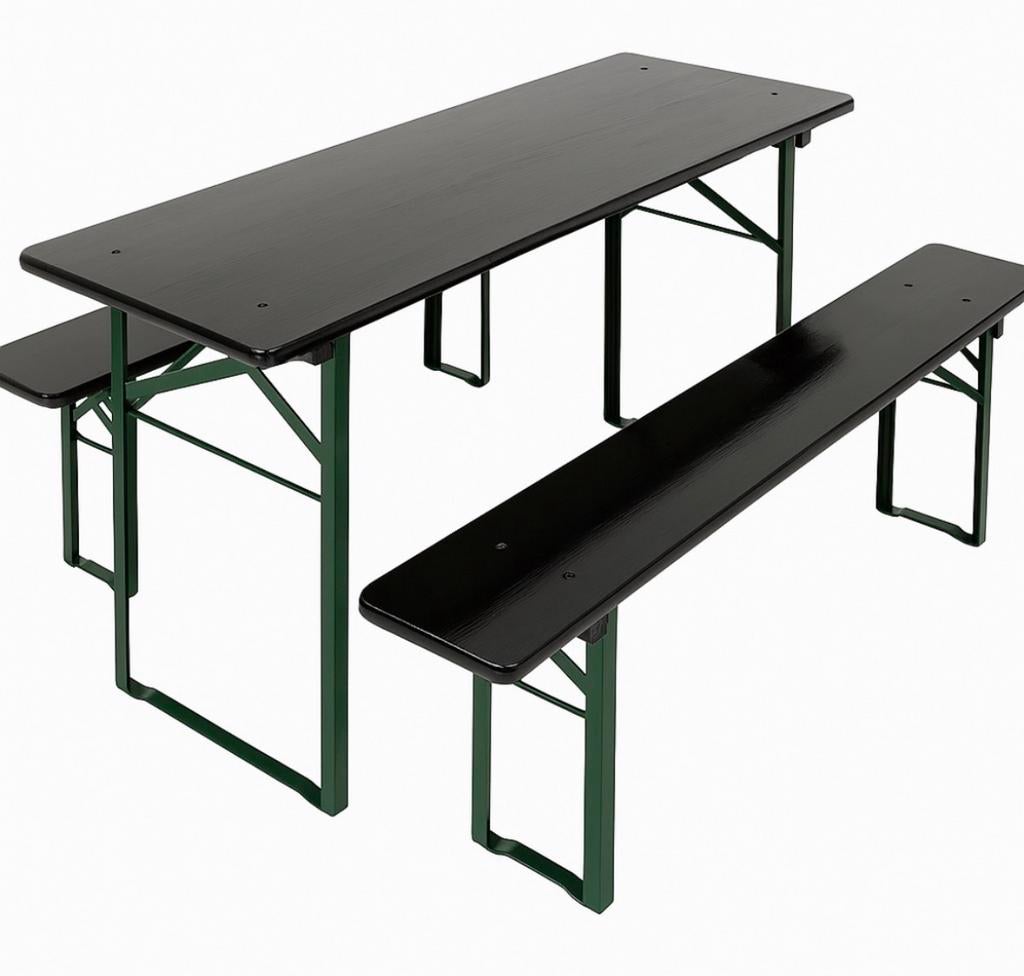 Biertafel Set 110 cm - Te Huur bierbank, Ophalen, Gebruikt, Inklapbaar, Rechthoekig