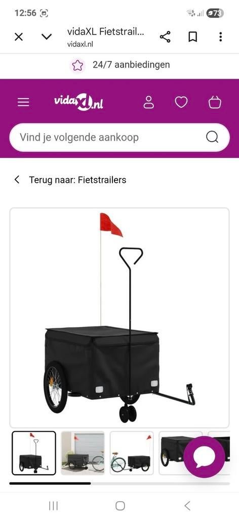 Nieuwe fietskar / bolderkar 45 kg - In doos!, Fietsen en Brommers, Ophalen of Verzenden, Nieuw, Bagagekar, 40 tot 60 kg