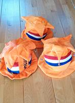 3 Koningsdag hoedjes voor kinderen, Ophalen of Verzenden, Zo goed als nieuw, Hoed of Pruik, Oranje of Koningsdag