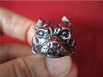 Mooie pitbull ring, 20 of groter, Heer, Zilver, IJzer of Staal