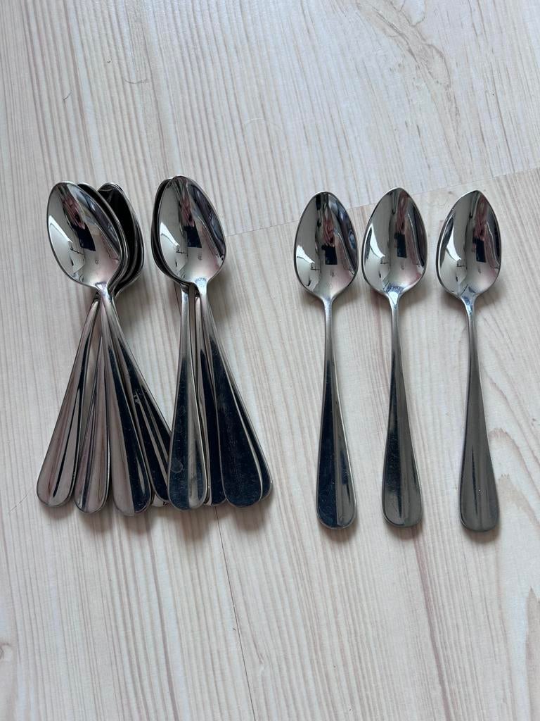 Partij theelepeltjes 12 stuks, Ophalen of Verzenden, Rvs of Chroom