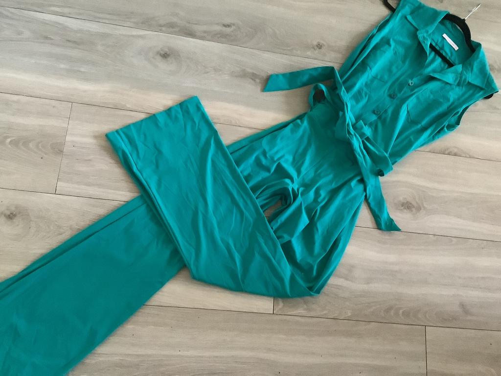 Studio Anneloes travelstof jumpsuit flair L, Ophalen of Verzenden, Zo goed als nieuw, Maat 42/44 (L), Groen