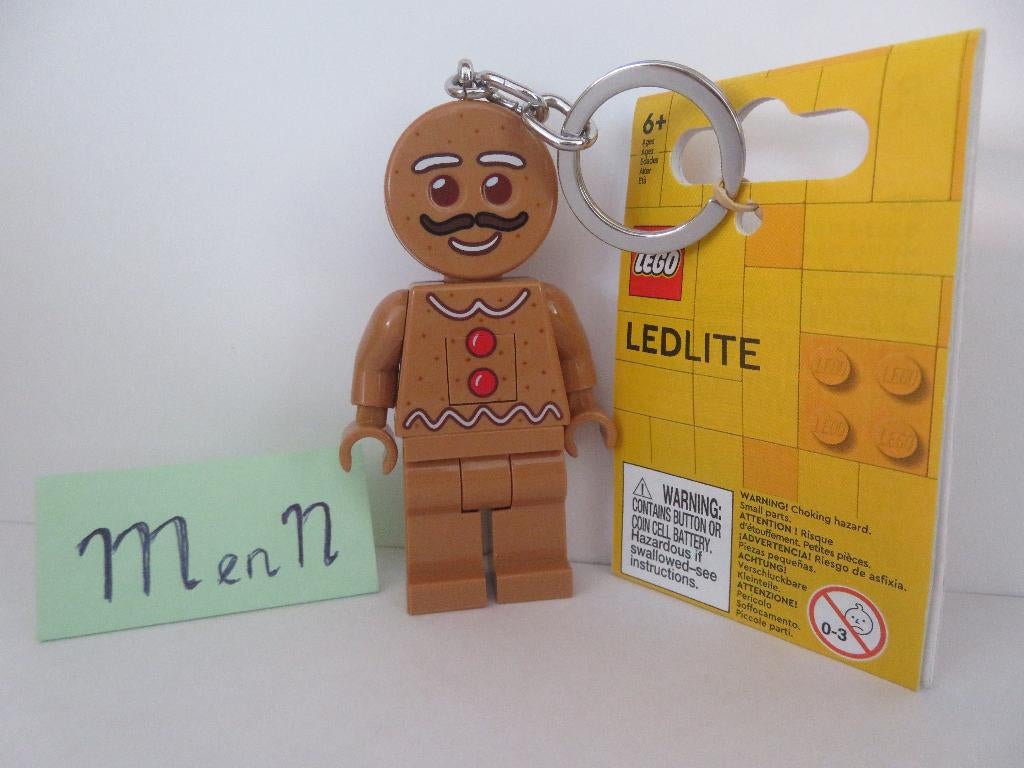 LEGO LEDLITE  Sleutelhanger Minifig Peperkoekmannetje Kerst, Ophalen, Nieuw, Sleutelhanger, Lego