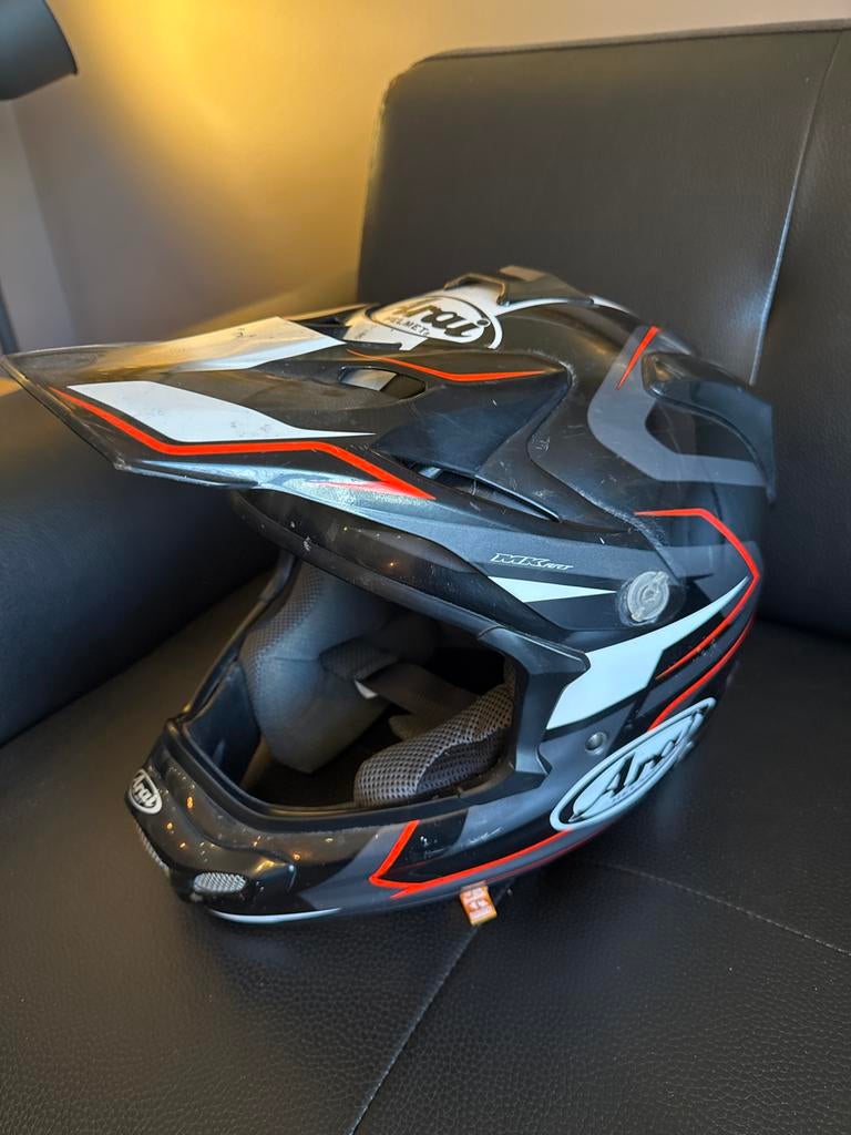 Arai MX-V, XL Offroad- Crosshelm - Zwart/Rood/Wit, Motoren, Kleding | Motorhelmen, Ophalen, Arai, Tweedehands, Heren