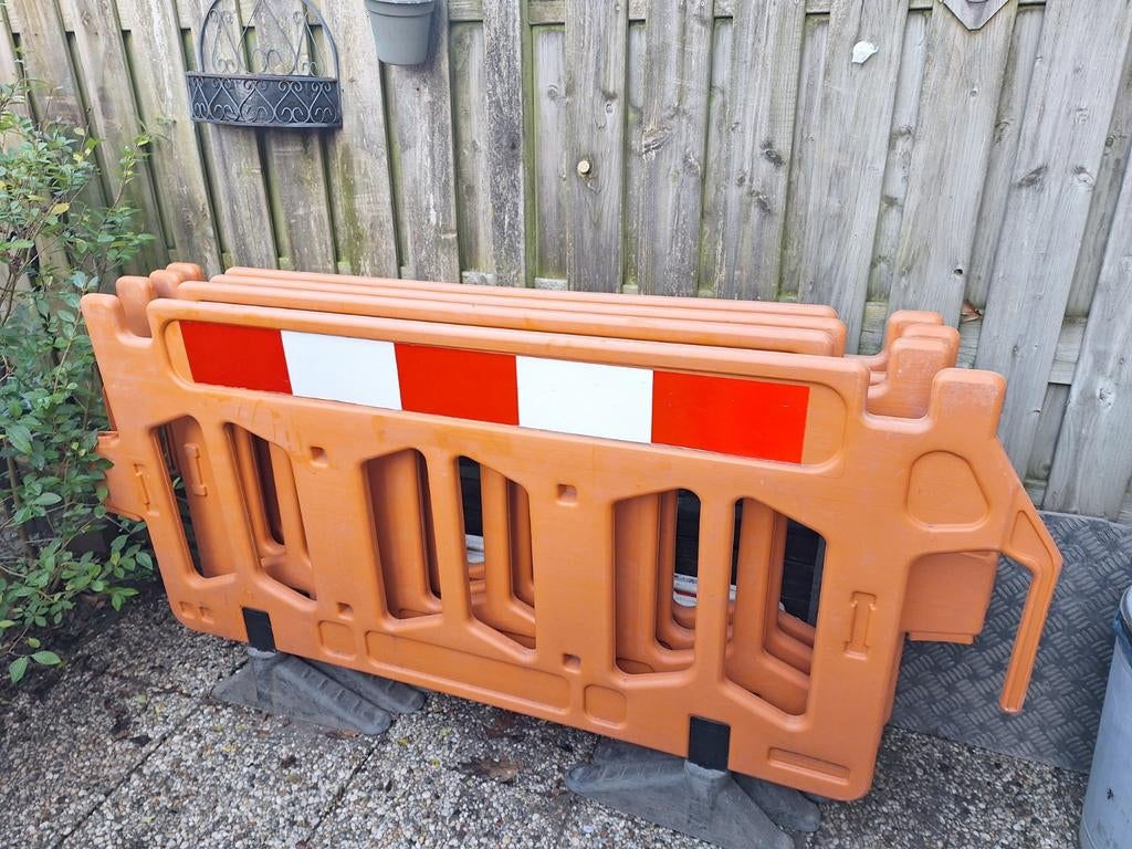 4 afzet hekken reflecterend, Ophalen, Kunststof, Minder dan 200 cm