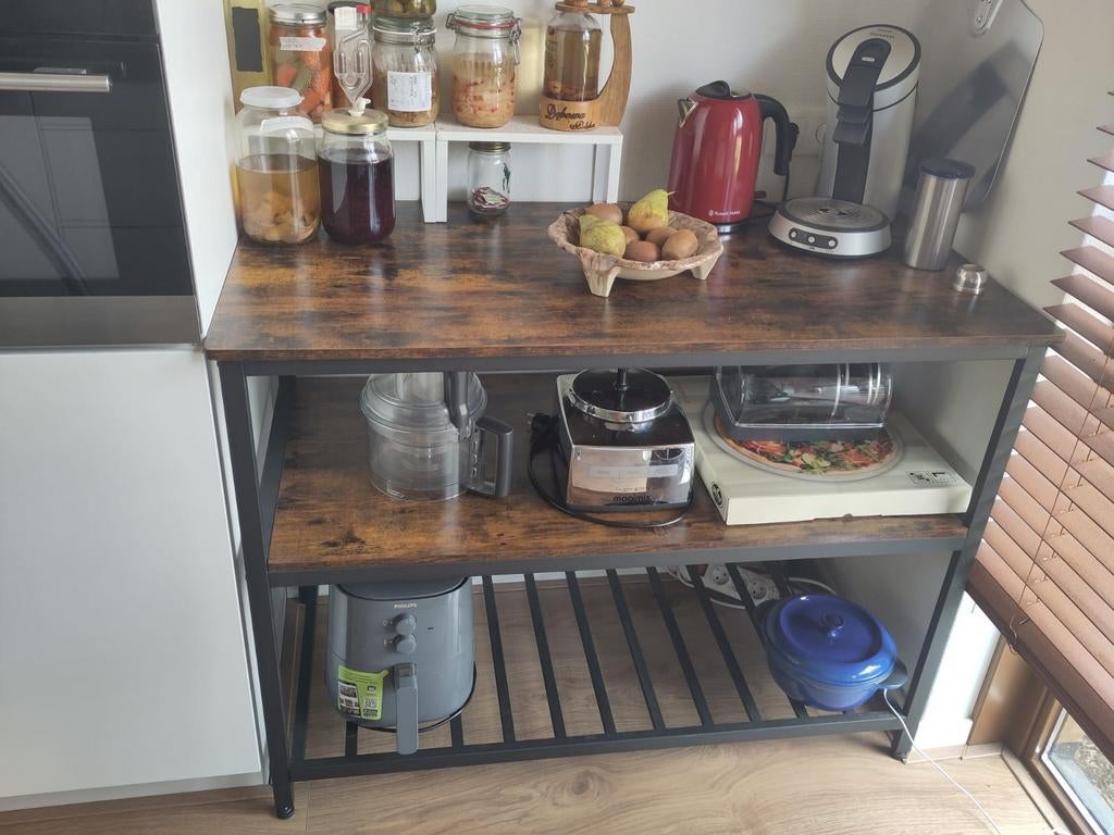 Industrieel Keukeneiland / koffiebar – Uitstekende, Huis en Inrichting, Ophalen, Zo goed als nieuw